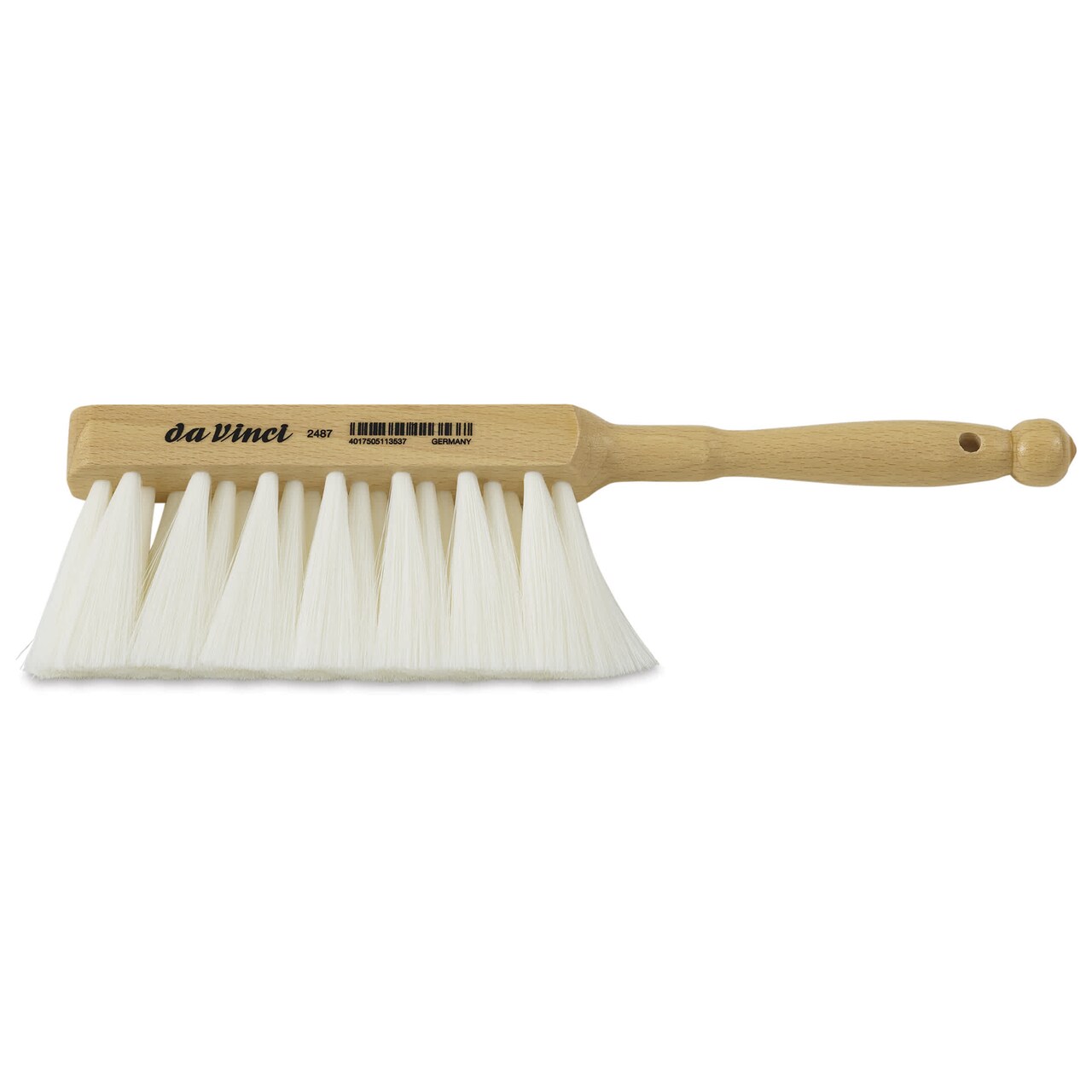 Da Vinci White Synthetic Dusting Brush - Long Handle, 12 mm x 60 mm